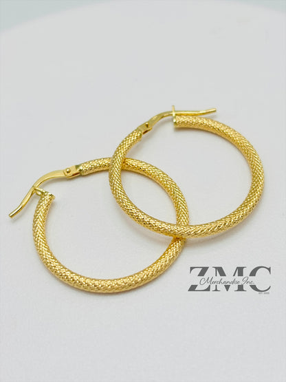 18K Gold Loop Earrings