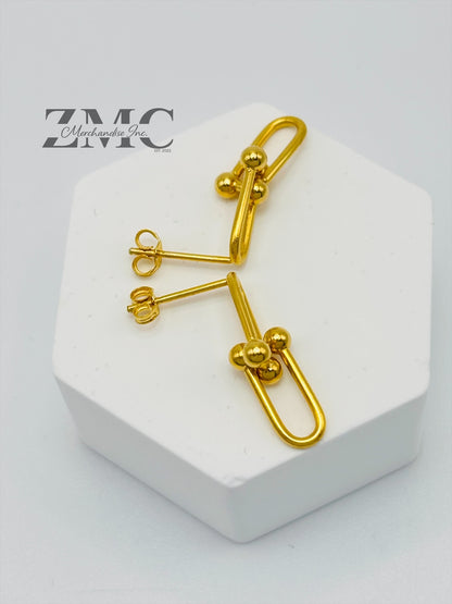18K Gold Hardware Earrings