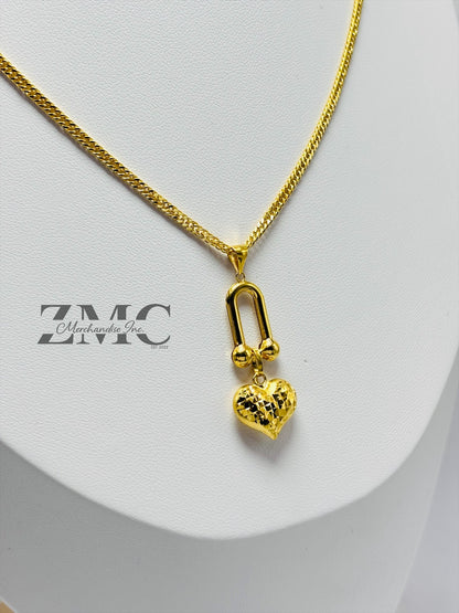18K Gold Heart Necklace