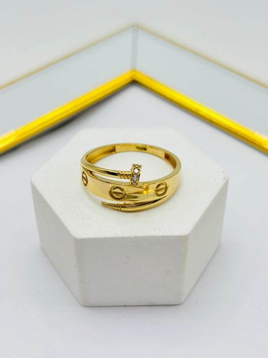 K18 Japan Gold Nail Ring