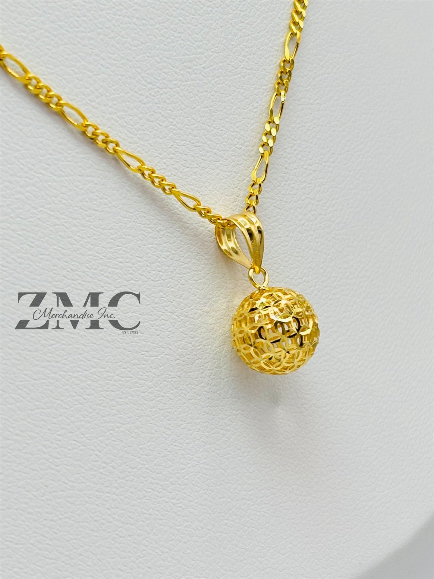 18K Gold Money Catcher Ball Necklace