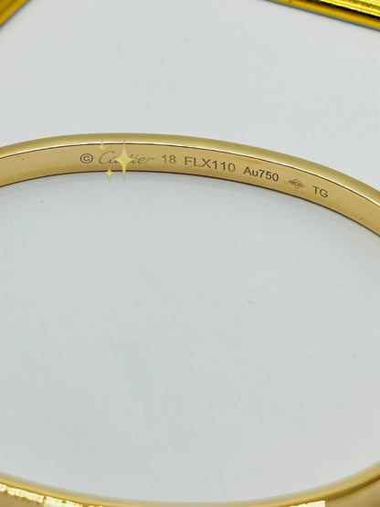18K Gold Screw Type Bangle