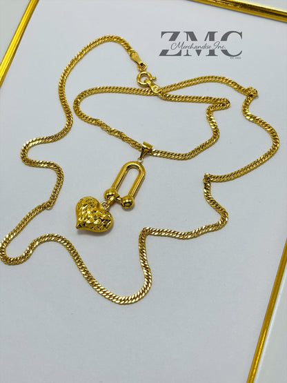 18K Gold Heart Necklace
