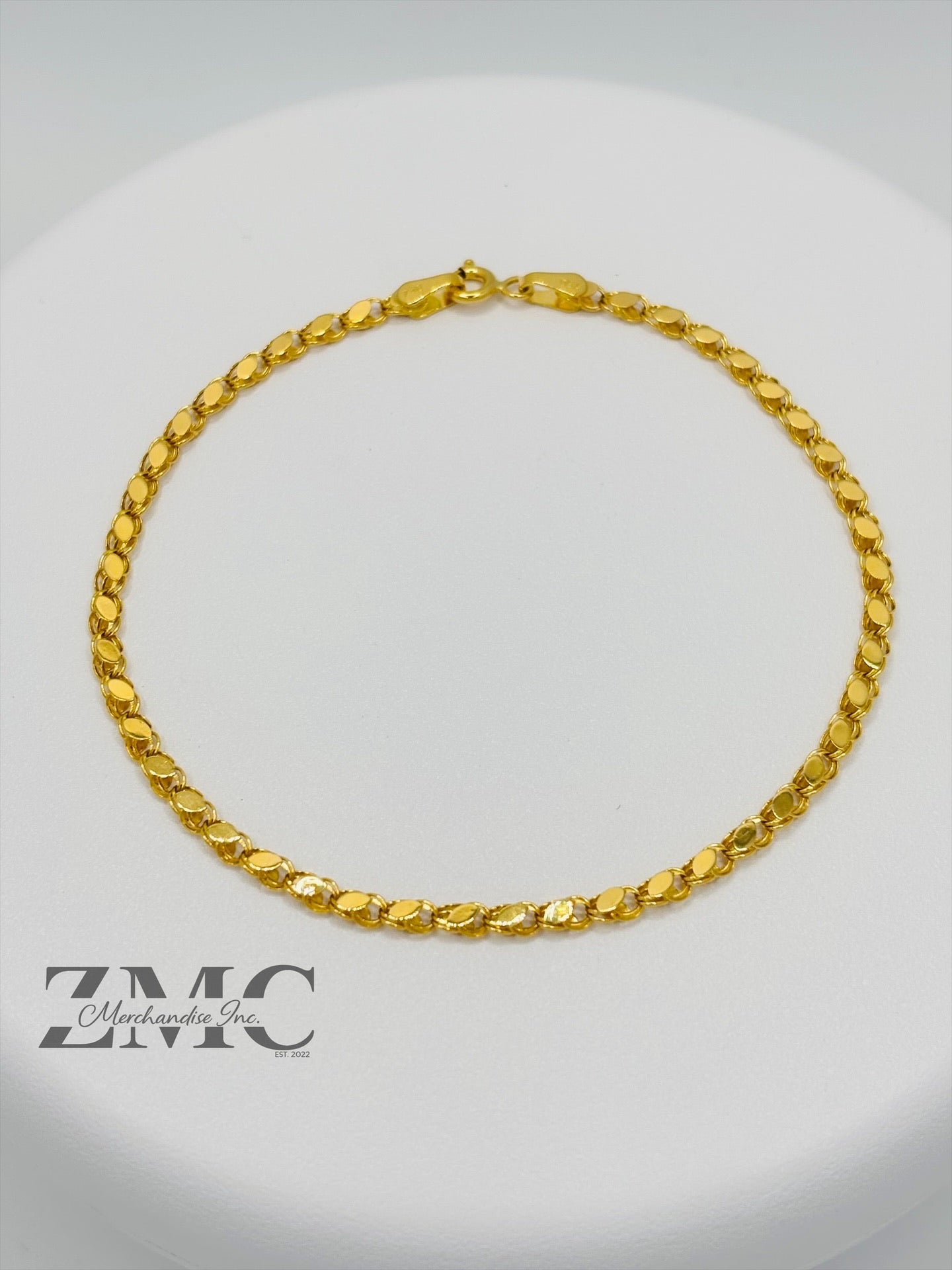 18K Gold Slim Damascus Bracelet