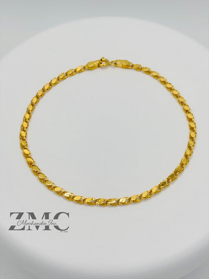 18K Gold Slim Damascus Bracelet