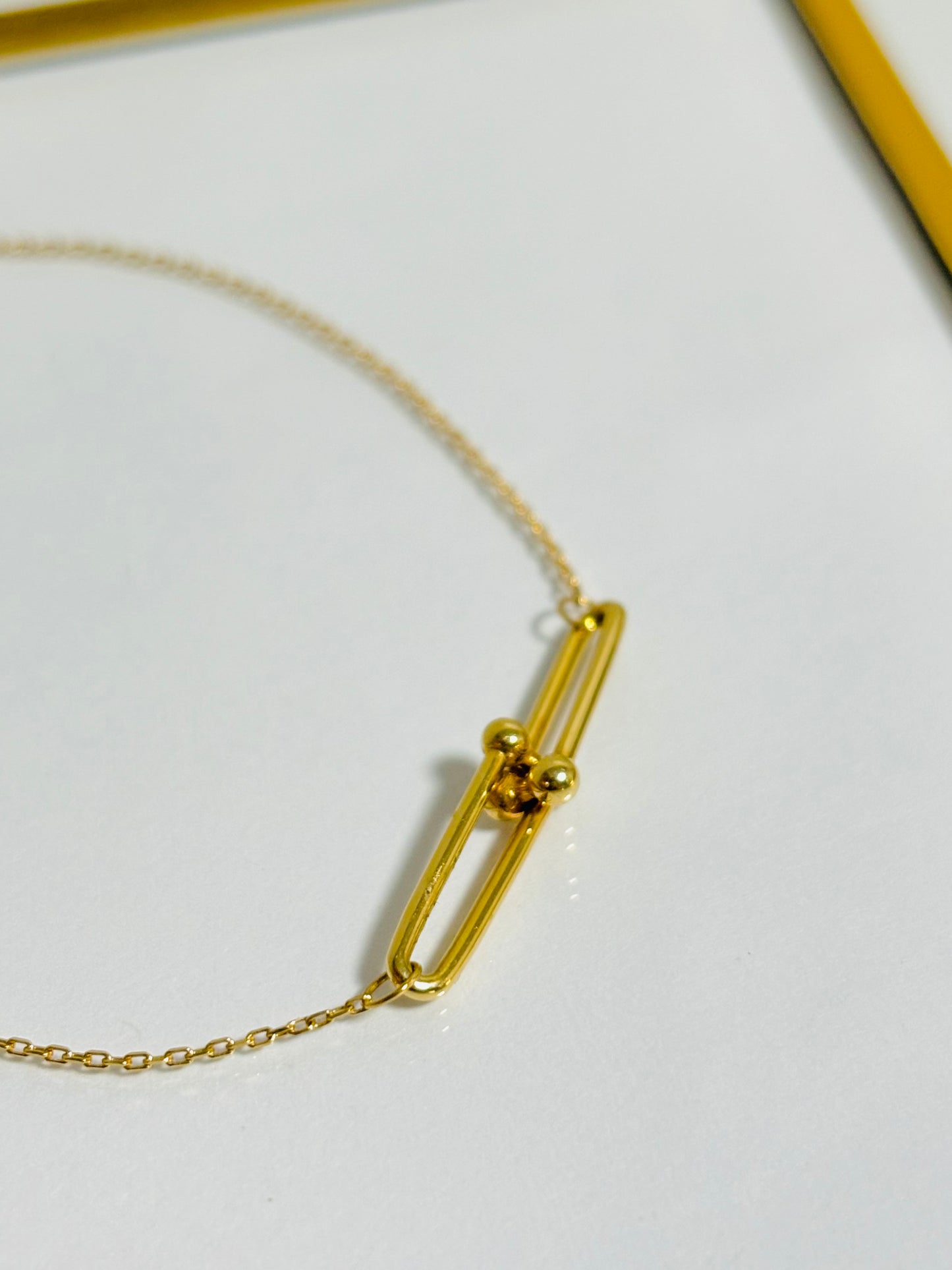 18K Gold Hardware and Link Combination Bracelet (Single)