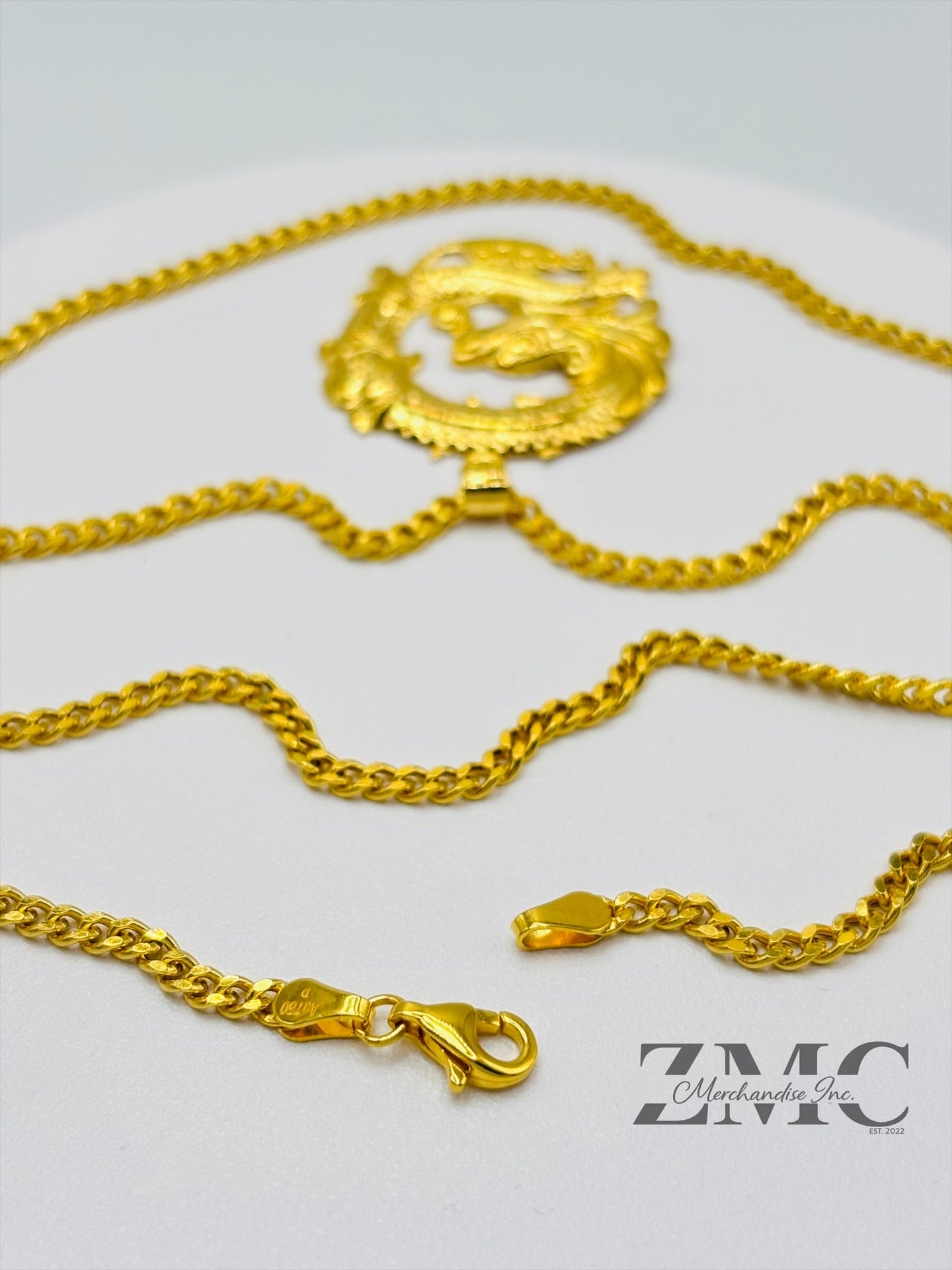 18K Gold Dragon Necklace