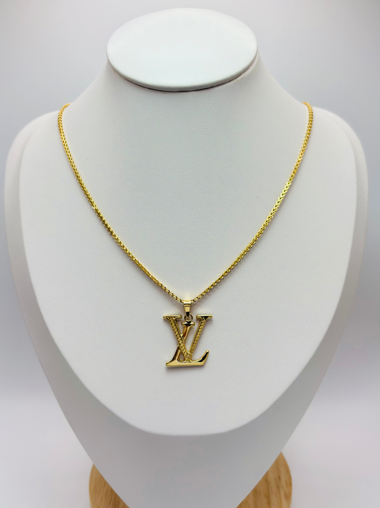 18K Gold Foxtail L Necklace