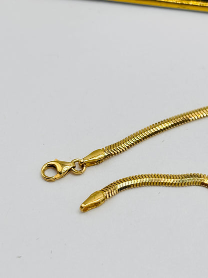 18K Gold Herringbone Bracelet
