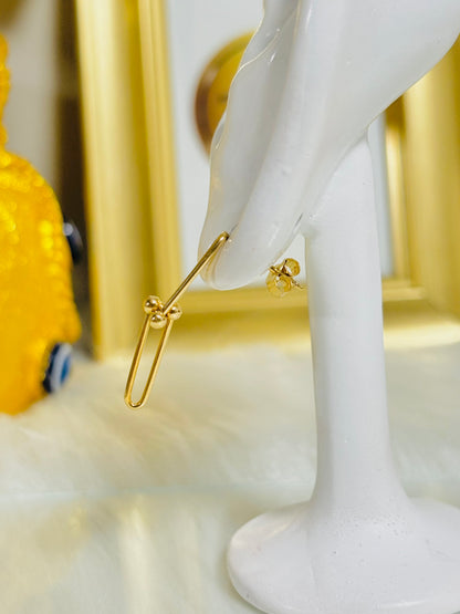 18K Gold Hardware Earrings