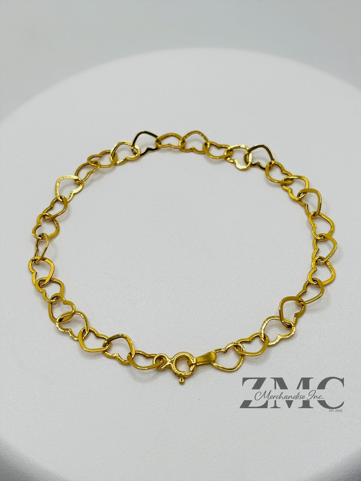 18K Gold Heart Bracelet