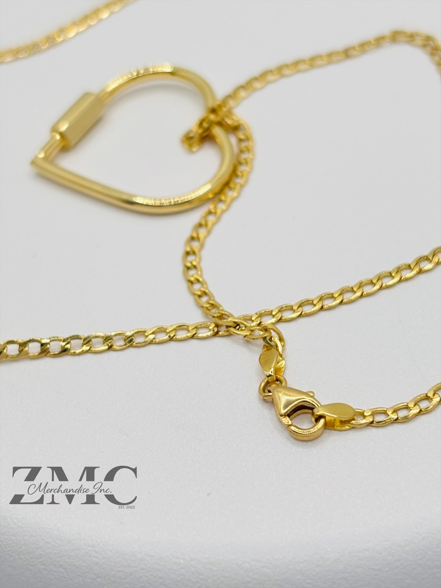 18K Gold Big Heart Necklace