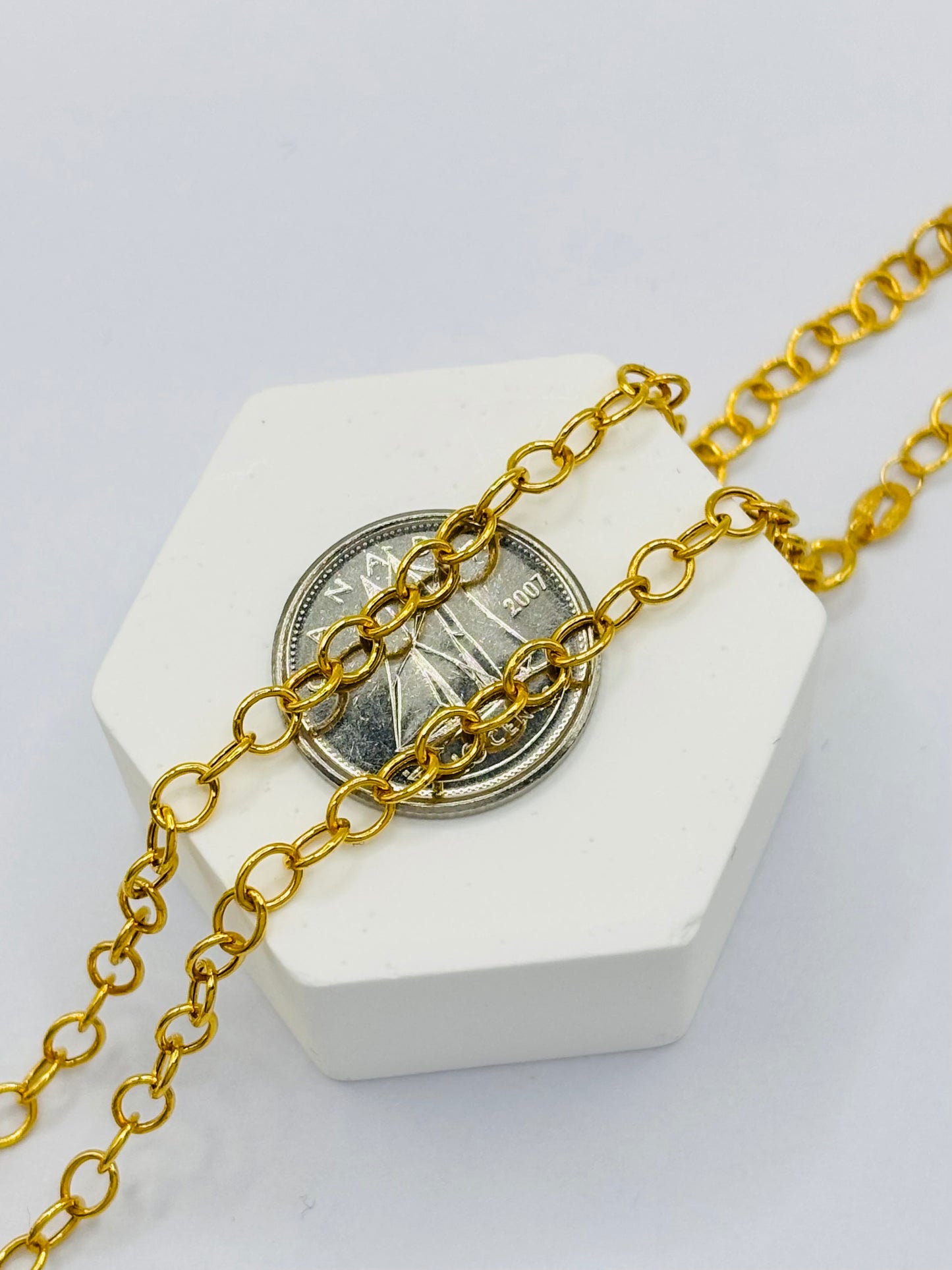 18K Gold Flower Attached Heart Necklace