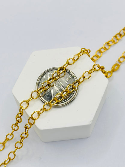 18K Gold Flower Attached Heart Necklace