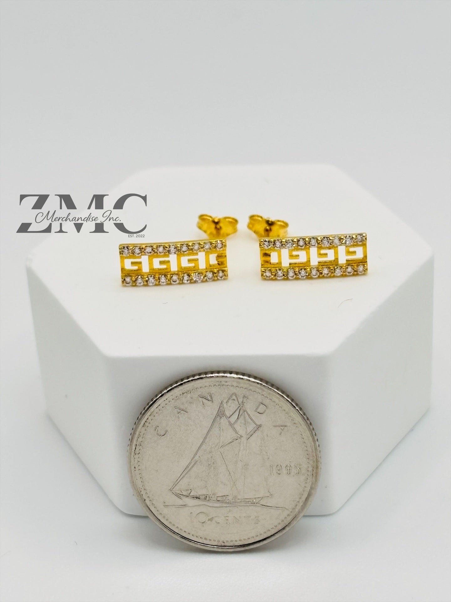 18K Gold F Moissanite Diamond Earrings