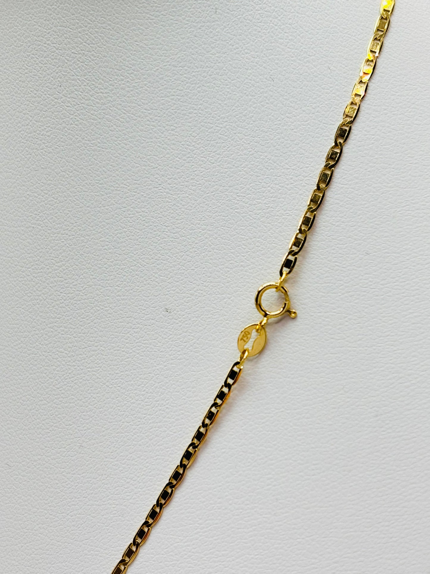 18K Gold Back to Back Cross Necklace