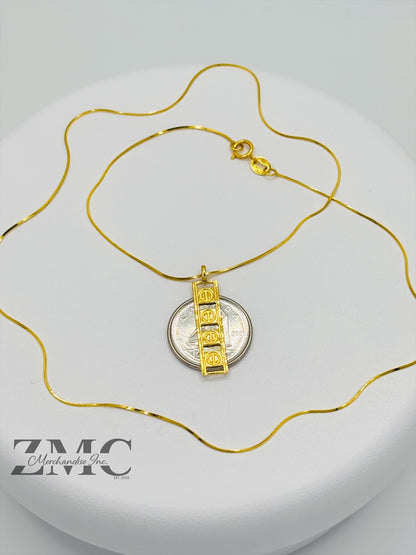 18K Gold Snake Necklace