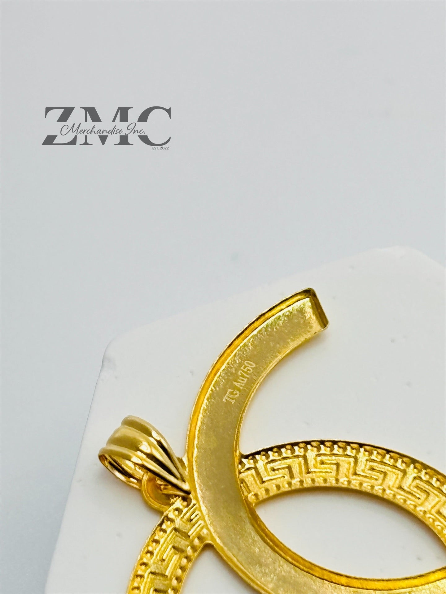 18K Gold Big C Pendant