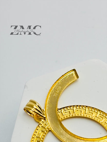 18K Gold Big C Pendant