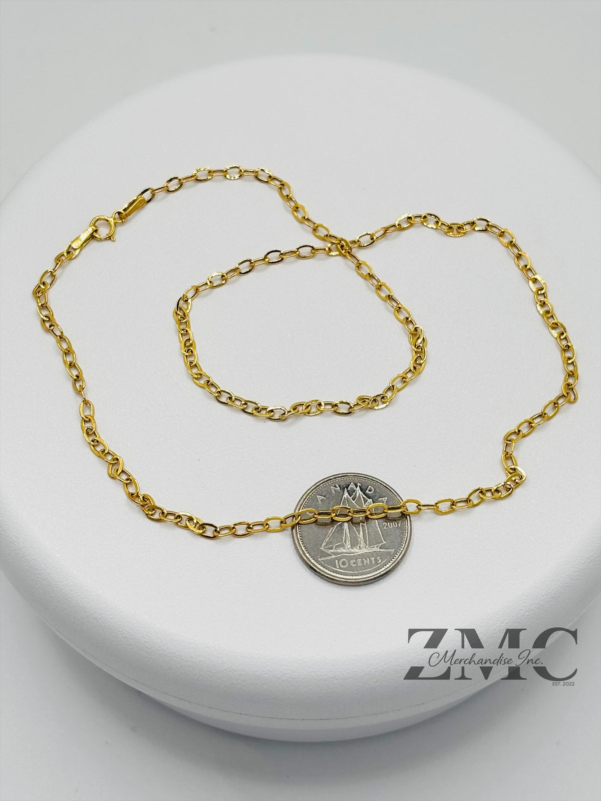 18K Gold Small Link Chain