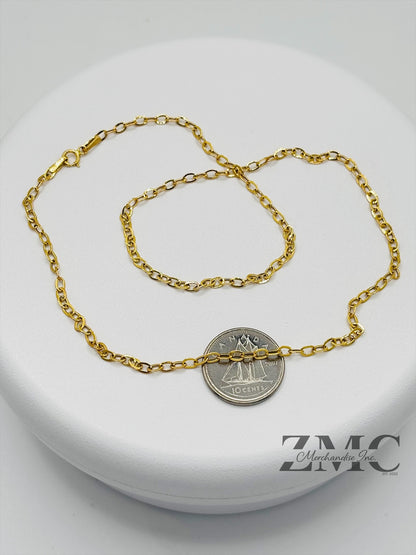 18K Gold Small Link Chain