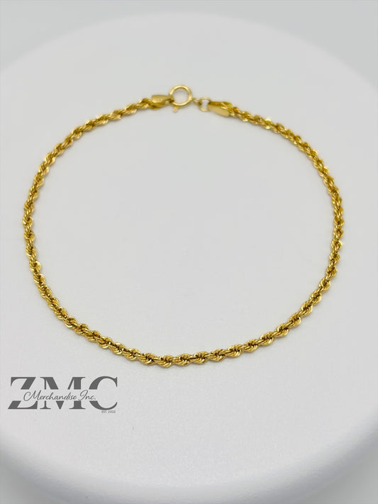 18K Gold Rope Bracelet