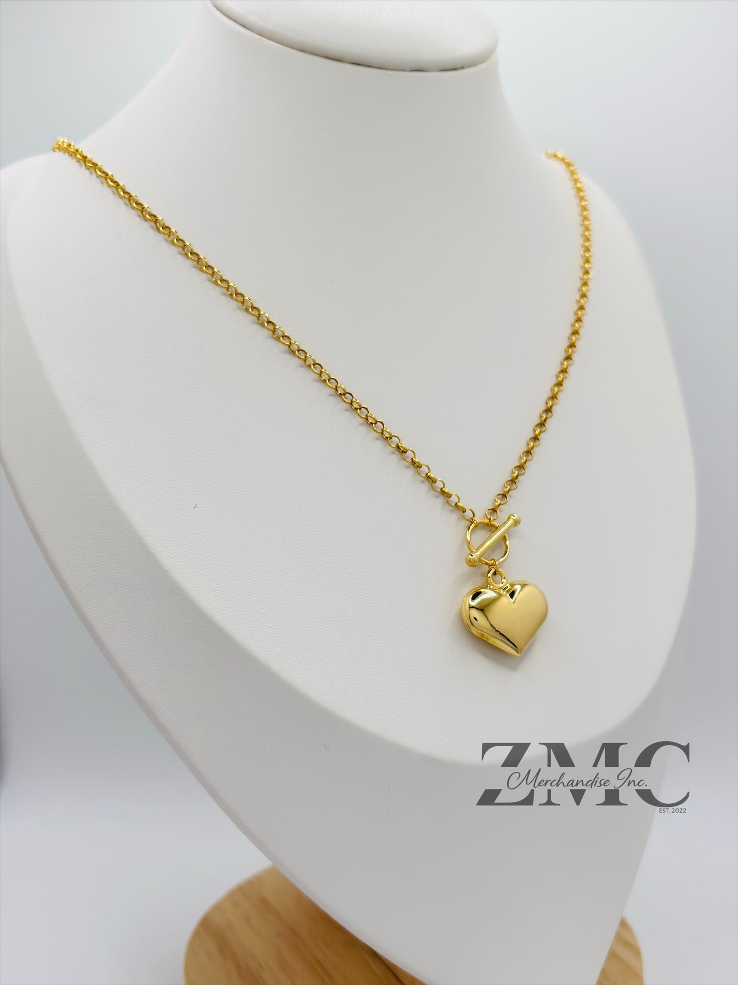 18K Gold Attached Heart Tauco Necklace