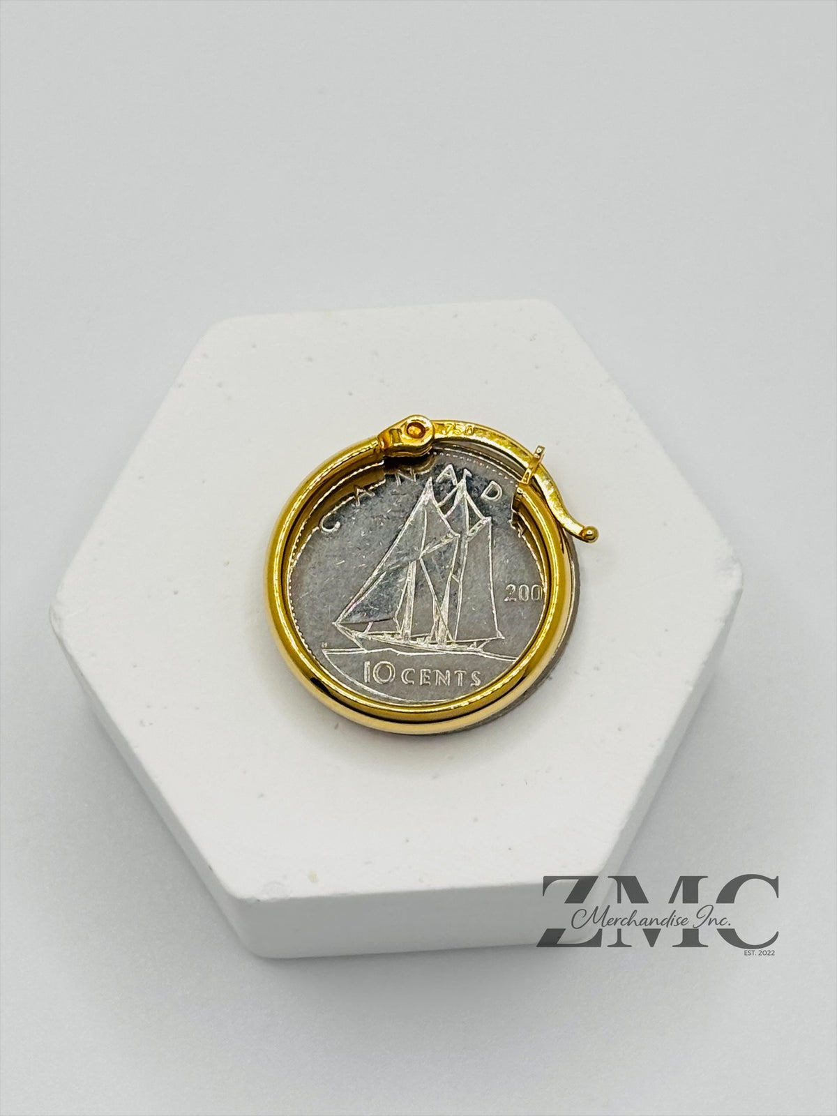 18K Gold Plain Loop Earrings