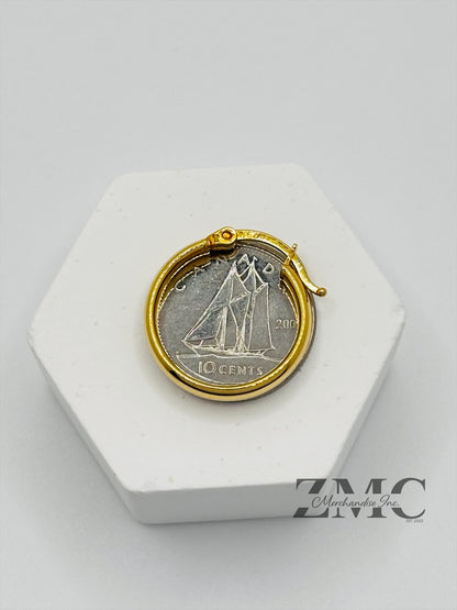 18K Gold Plain Loop Earrings
