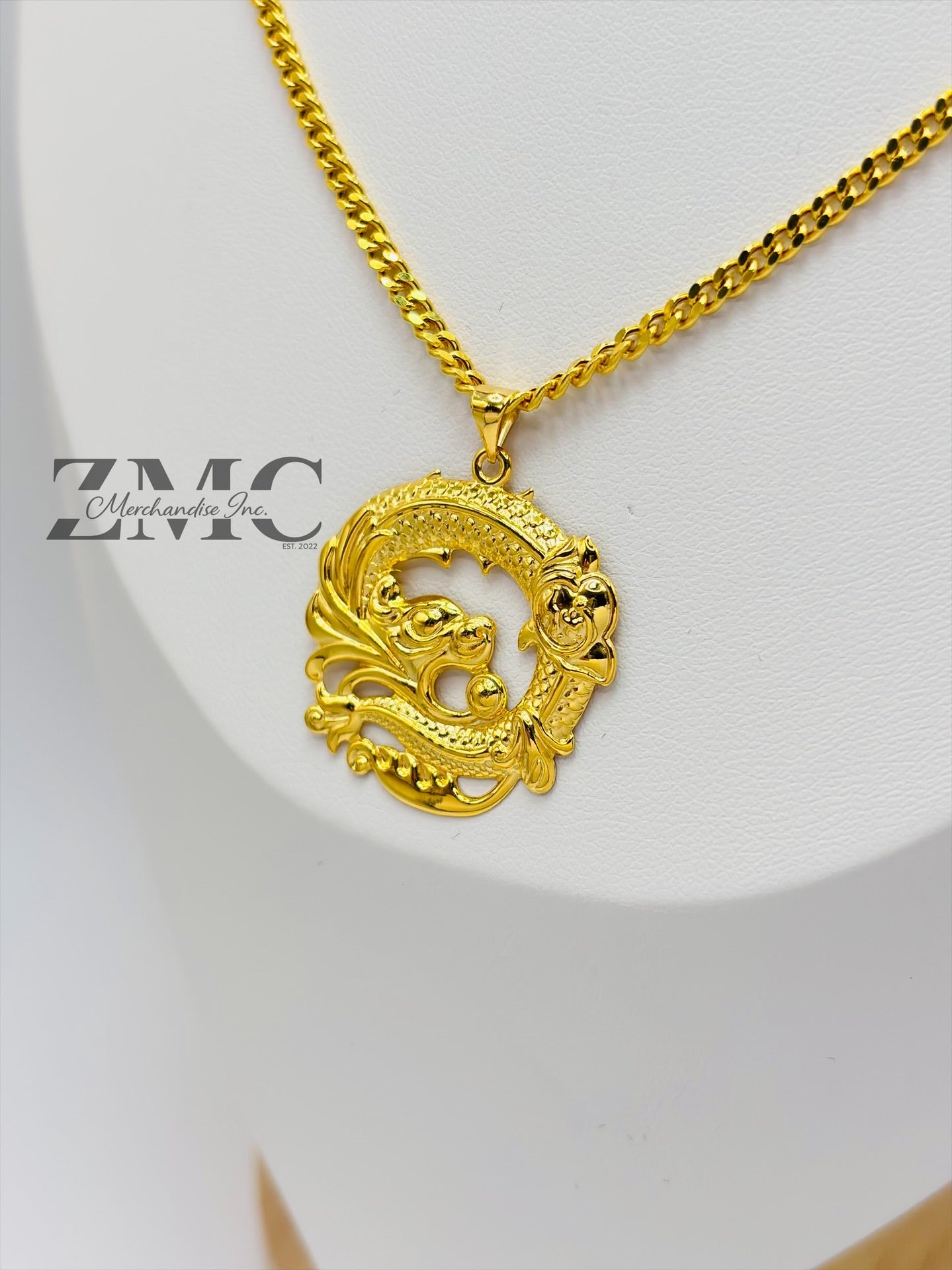 18K Gold Dragon Necklace