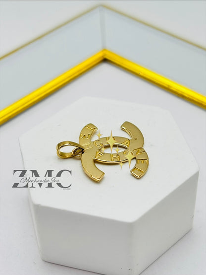 18K Gold C Pendant