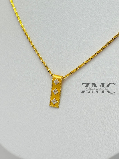 18K Gold Slider Necklace