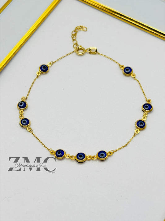 18K Gold Evil Eye Bracelet