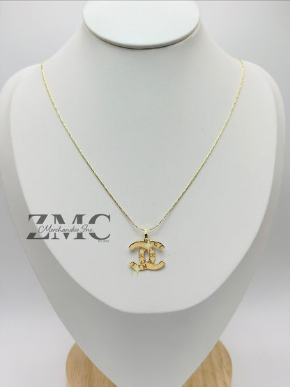 18K Gold C Necklace