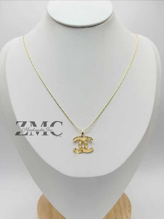 18K Gold C Necklace