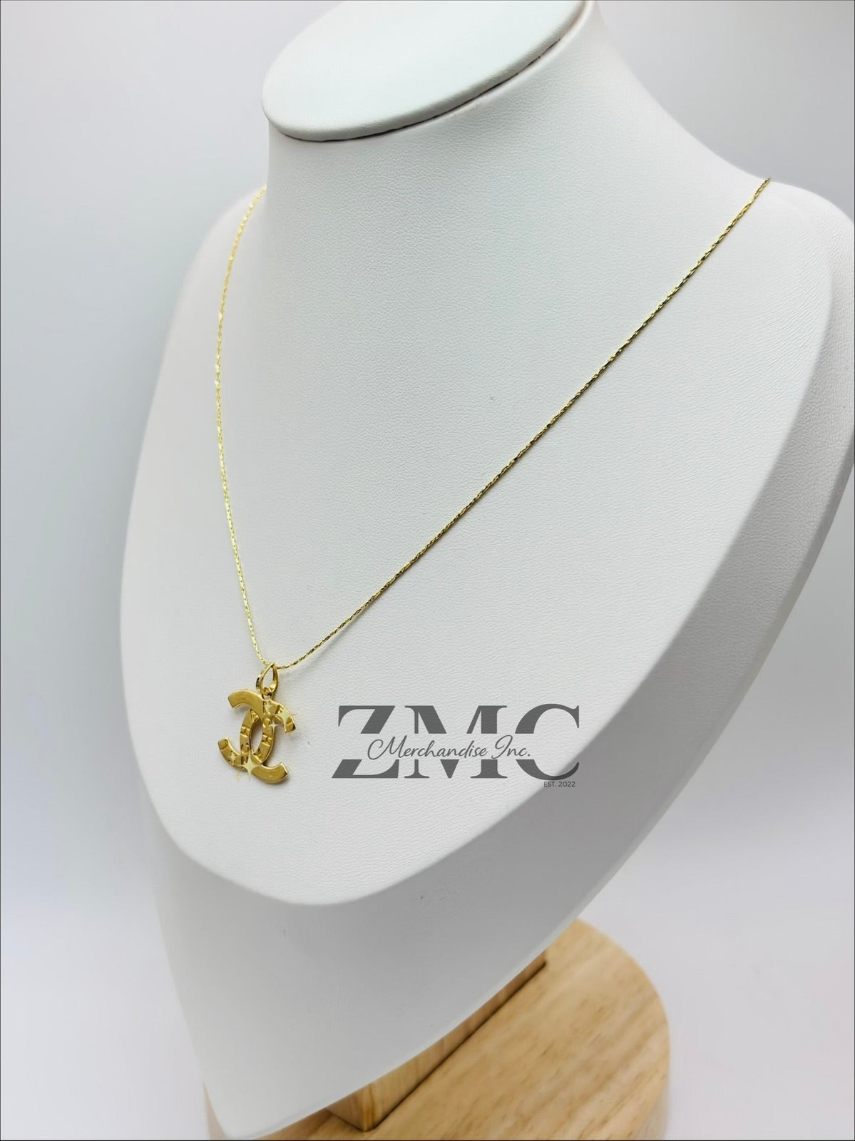 18K Gold C Necklace