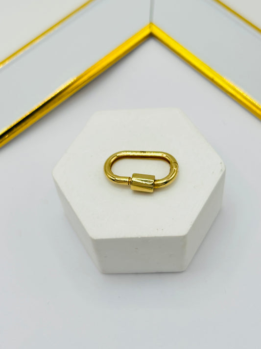 18K Gold Plain Carabiner