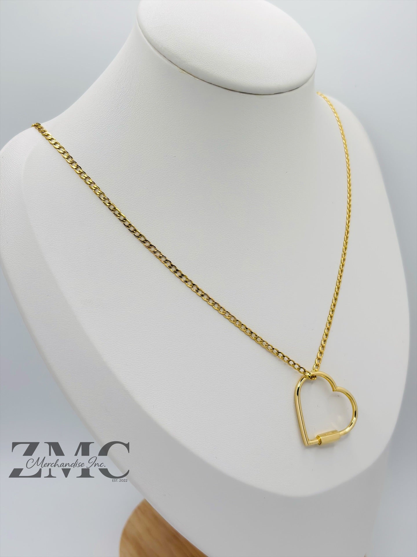 18K Gold Big Heart Necklace