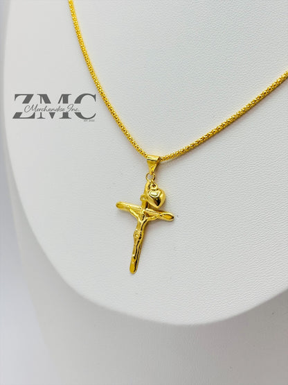 18K Gold Cross Pendant