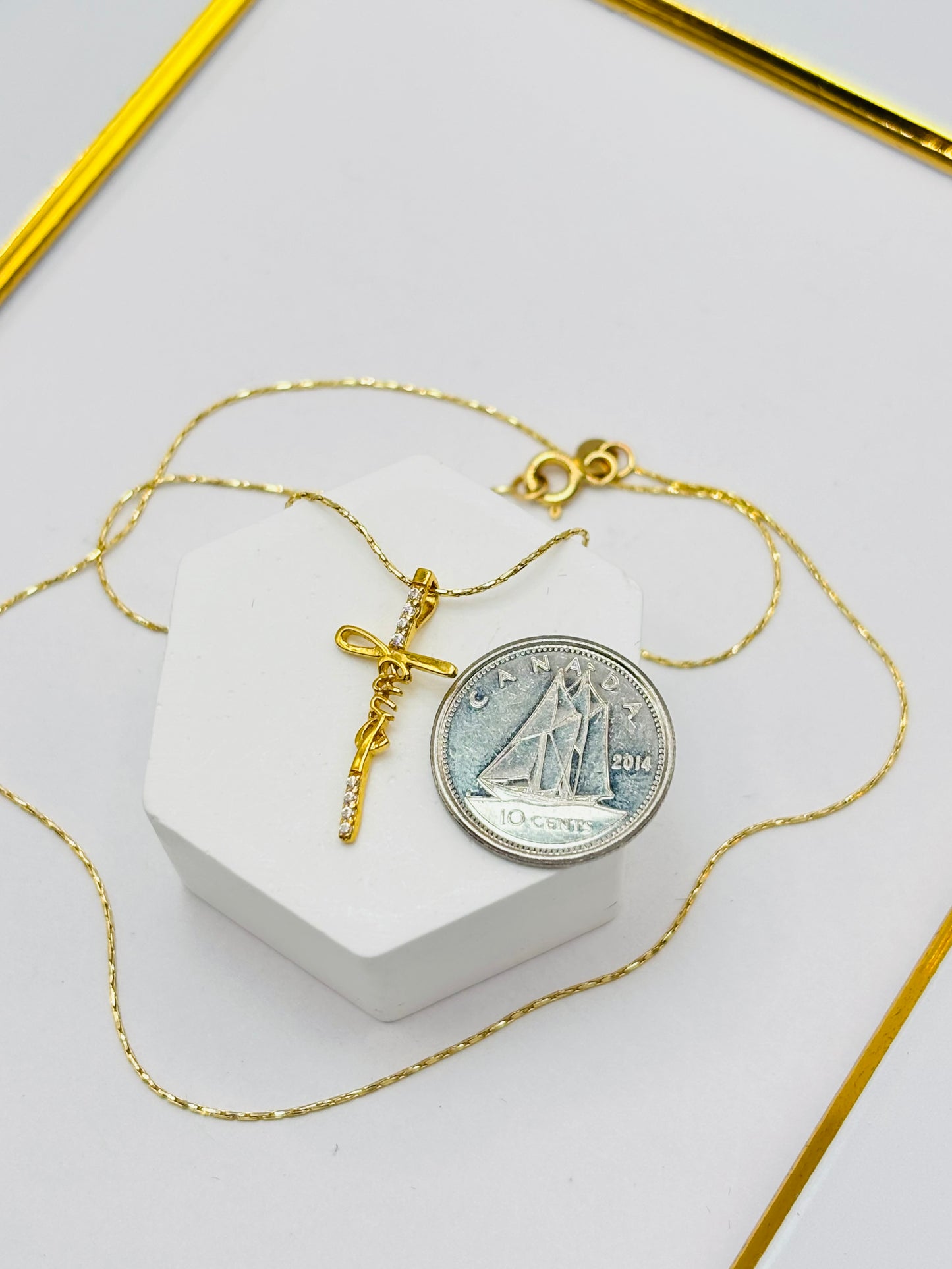 18K Gold Jesus Necklace