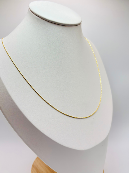 18K Gold Plain Chain