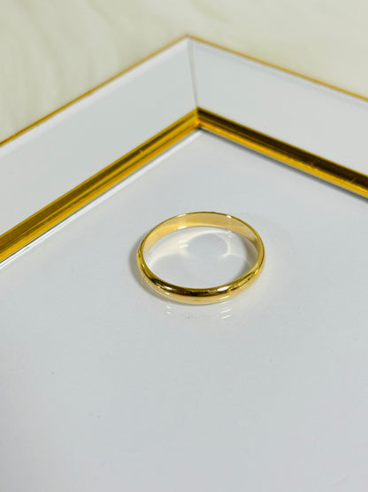 18K Gold Plain Ring or Couple Ring