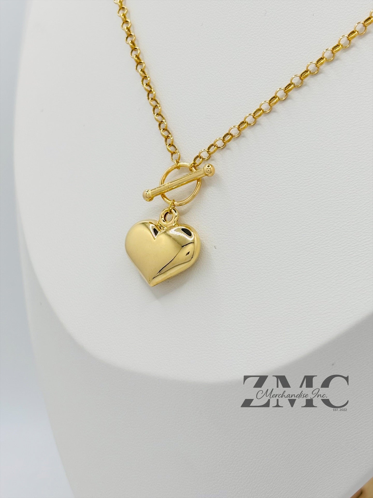 18K Gold Attached Heart Tauco Necklace