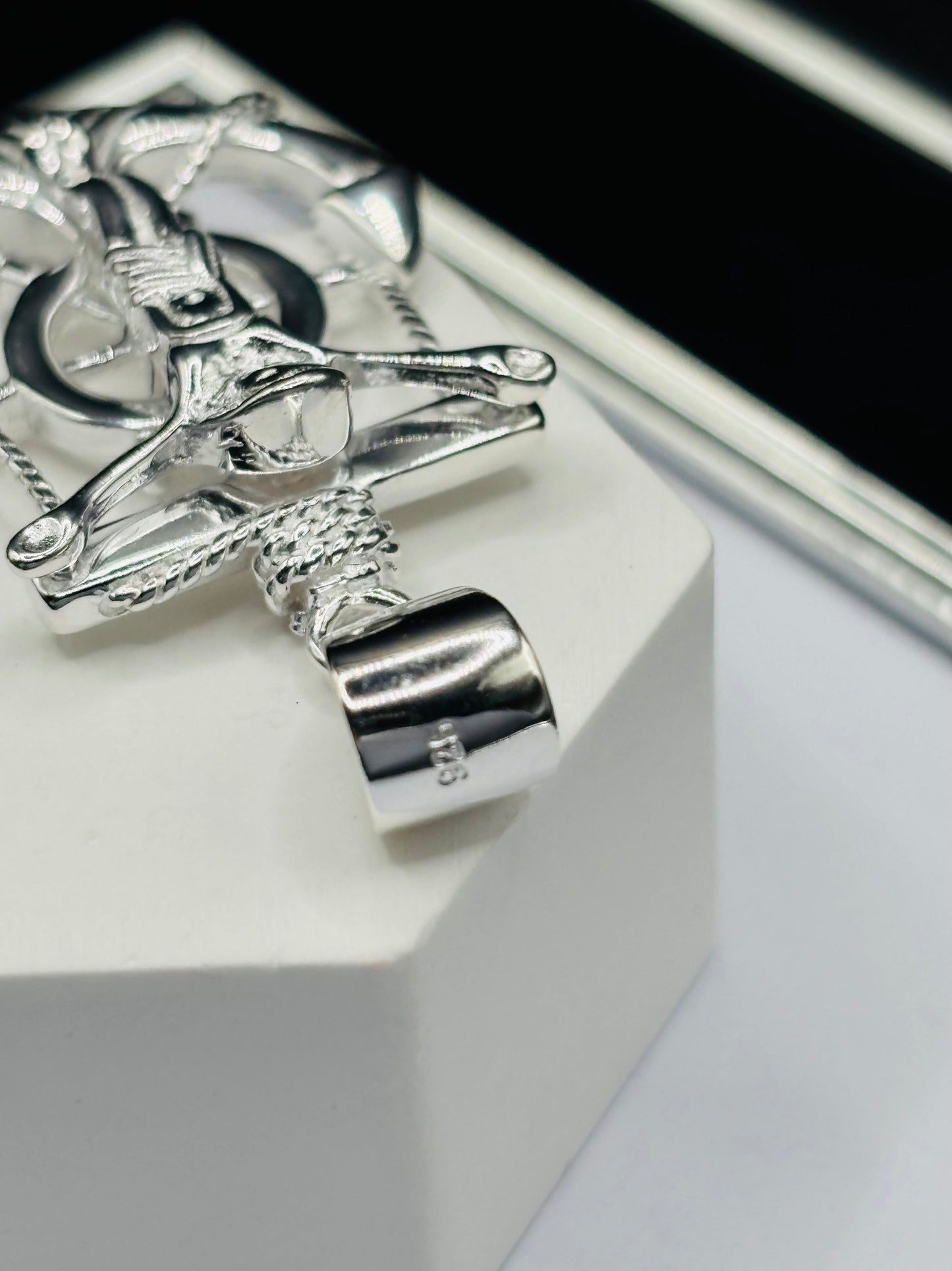 S925 Silver Anchor Cross Pendant