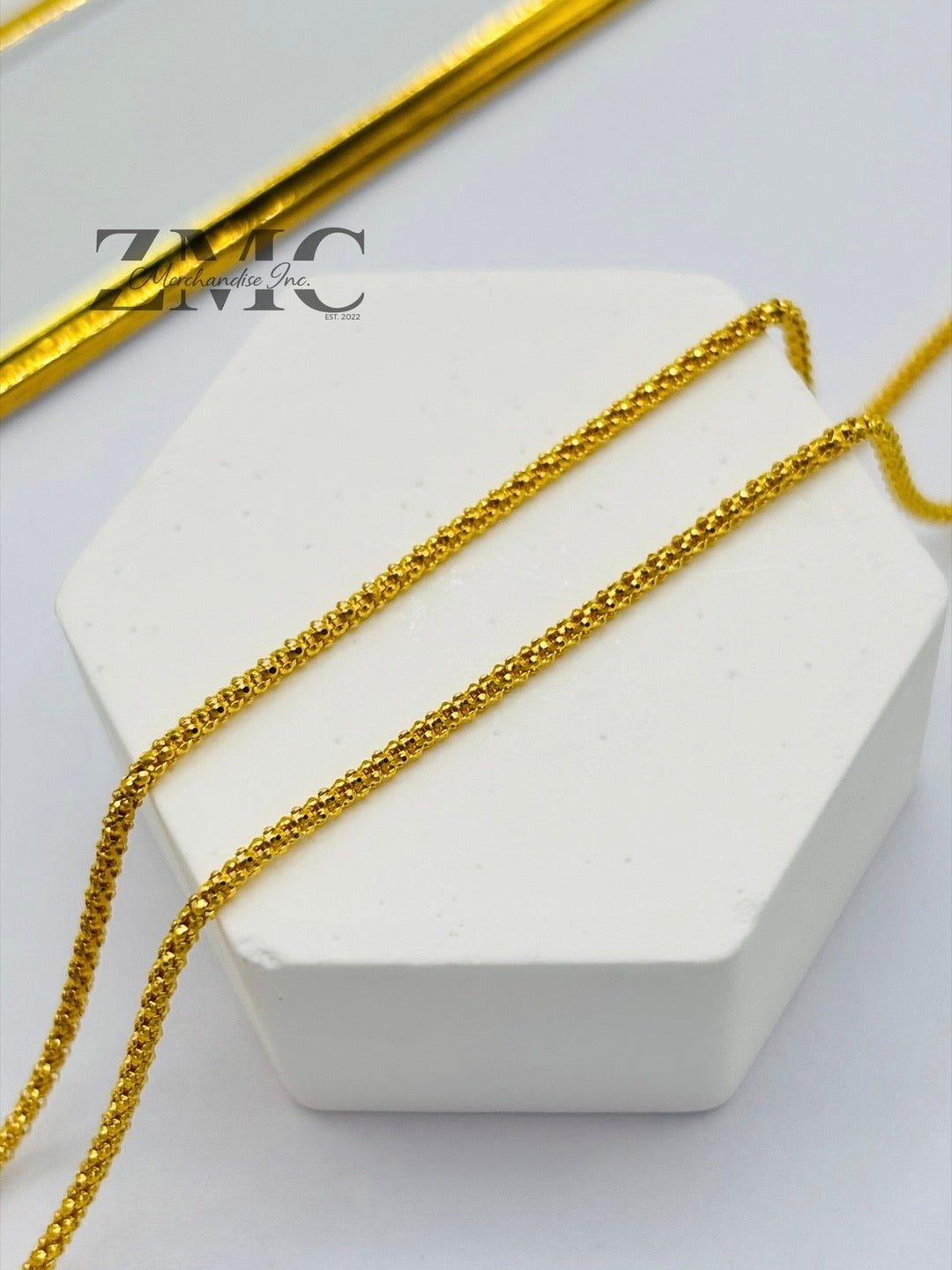 18K Gold Popcorn Chain