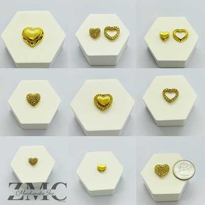 K18 Japan Gold Many Ways Heart Pendant Natural Diamond with 18K Gold Chain