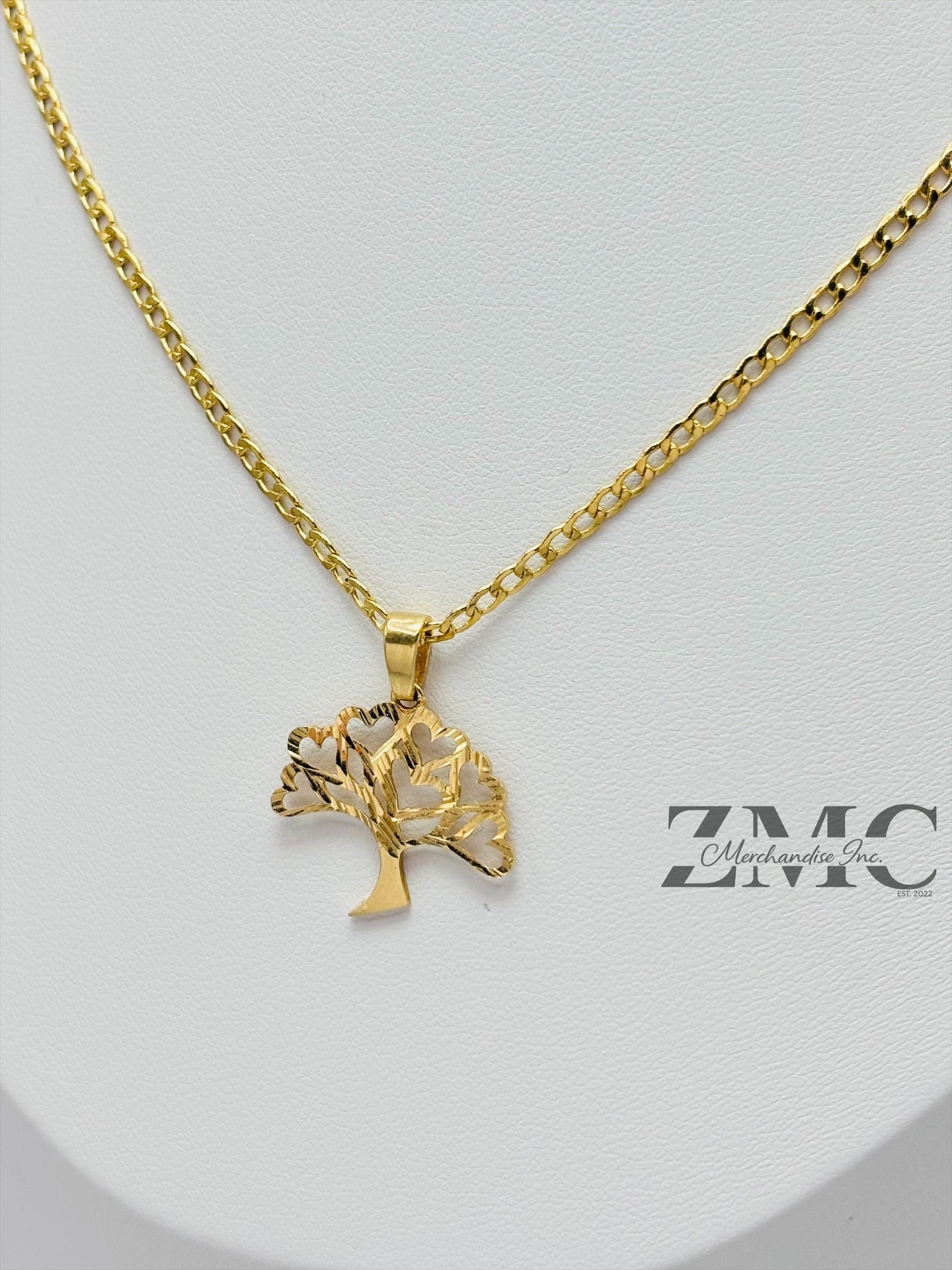 18K Gold Tree Necklace