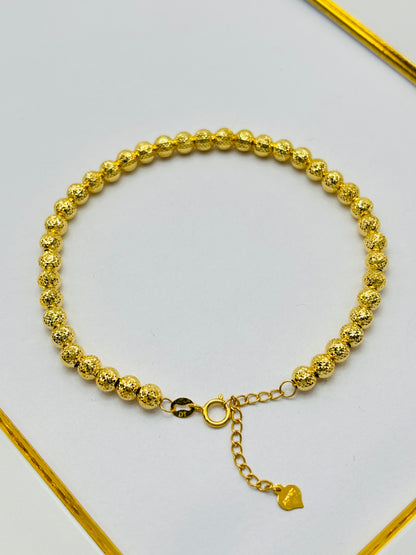 18K Gold Ball Bracelet
