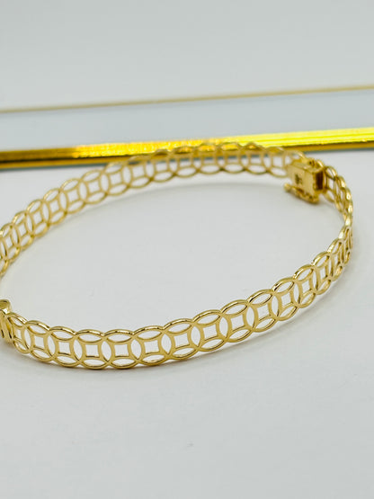 18K Gold Money Cather Bangle