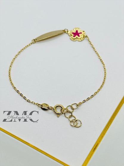 18K Gold Flower kids Bracelet